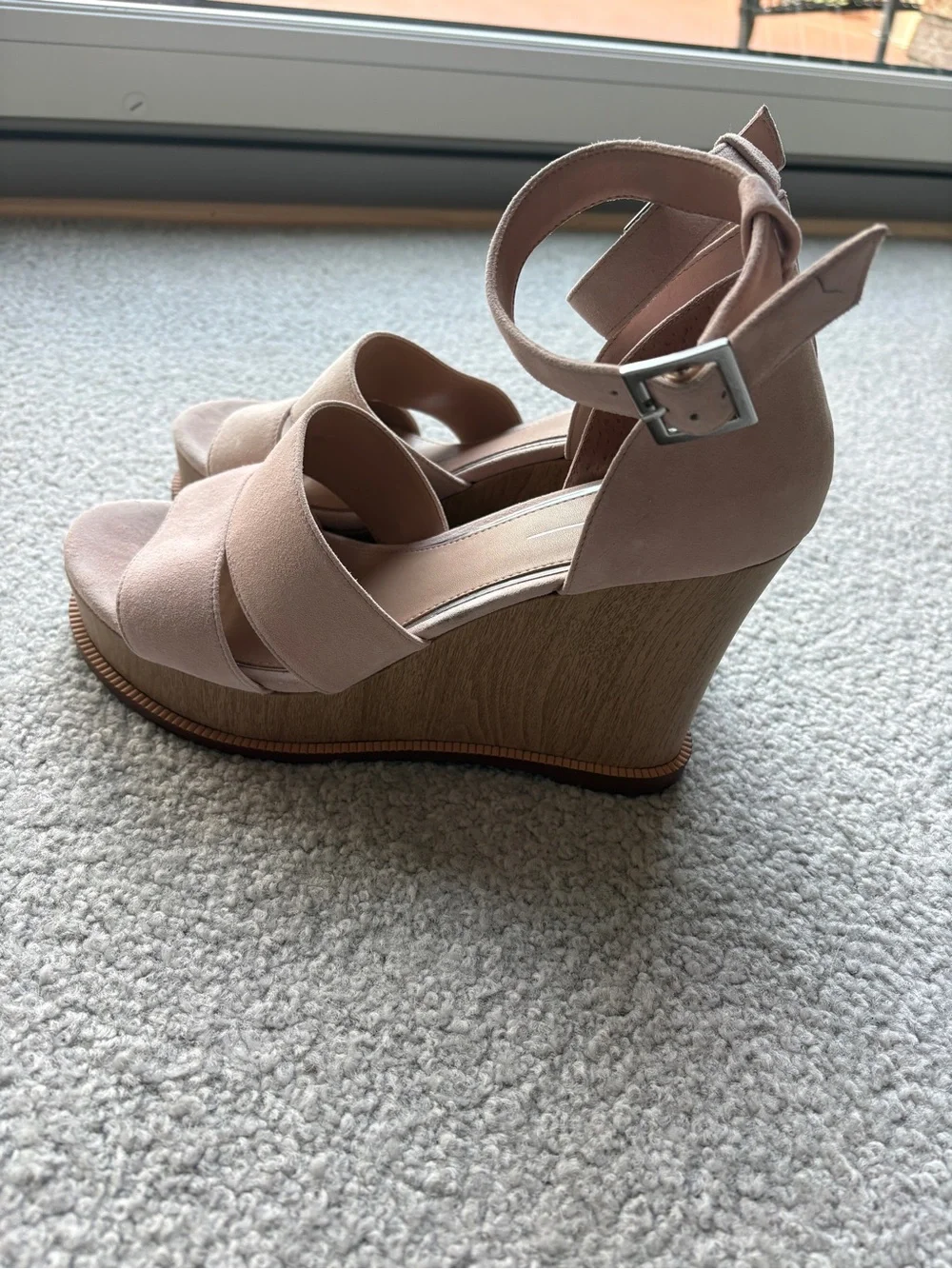 Paolo Nude Blush Ankle-Strap Block Heel Sandals
